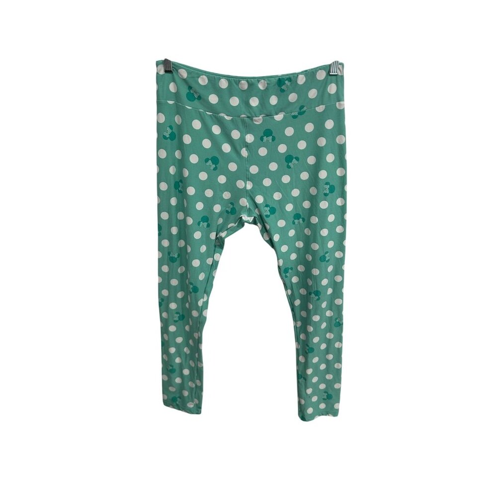 Lularoe Disney Leggings Polka Dot Minnie Mouse Print Tall Curvy